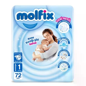 Molfix No:1 Yenidoğan 72 Adet Bebek Bezi
