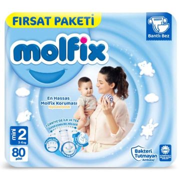 Molfix No:2 Mini 80 Adet Bebek Bezi