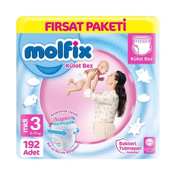 Molfix No:3 Midi 192 Adet Külot Bebek Bezi