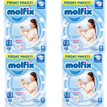 Molfix No:3 Midi 272 Adet Bebek Bezi