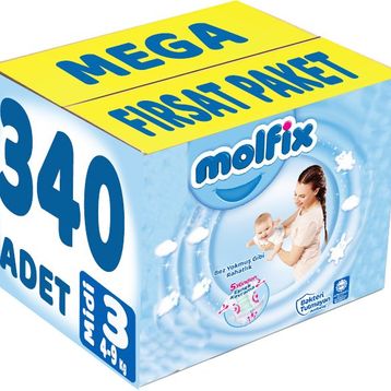 Molfix No:3 Midi 340 Adet Bebek Bezi