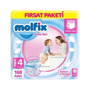 Molfix No:4 Maxi 168 Adet Külot Bebek Bezi