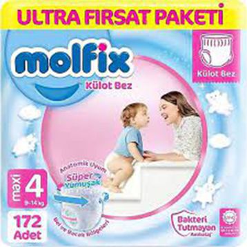 Molfix No:4 Maxi 172 Adet Külot Bebek Bezi