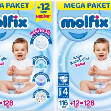 Molfix No:4 Maxi 256 Adet Bebek Bezi