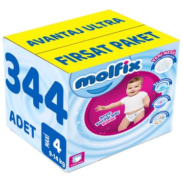 Molfix No:4 Maxi 344 Adet Külot Bebek Bezi