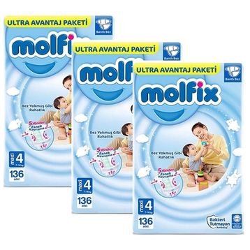 Molfix No:4 Maxi 408 Adet Bebek Bezi