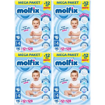 Molfix No:4 Maxi 512 Adet Bebek Bezi