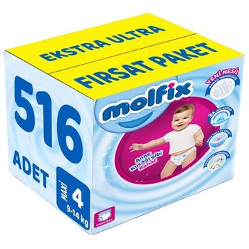 Molfix No:4 Maxi 516 Adet Külot Bebek Bezi