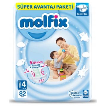 Molfix No:4 Maxi 82 Adet Bebek Bezi