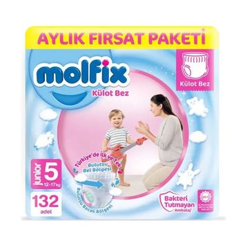 Molfix No:5 Junior 132 Adet Külot Bebek Bezi