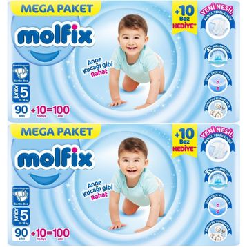 Molfix No:5 Junior 200 Adet Bebek Bezi