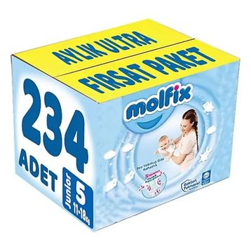 Molfix No:5 Junior 234 Adet Bebek Bezi