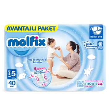 Molfix No:5 Junior 40 Adet Bebek Bezi