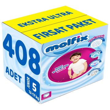 Molfix No:5 Junior 408 Adet Külot Bebek Bezi
