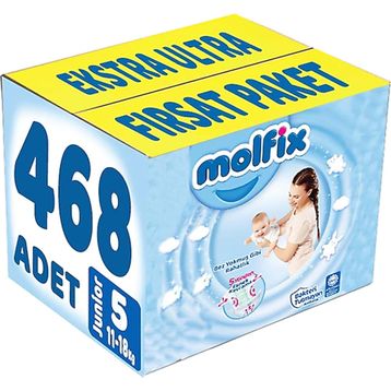 Molfix No:5 Junior 468 Adet Bebek Bezi