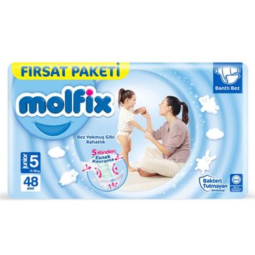 Molfix No:5 Junior 48 Adet Bebek Bezi