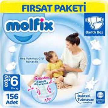 Molfix No:6 XLarge 156 Adet Bebek Bezi