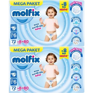 Molfix No:6 XLarge 160 Adet Bebek Bezi
