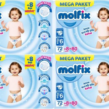 Molfix No:6 XLarge 320 Adet Bebek Bezi