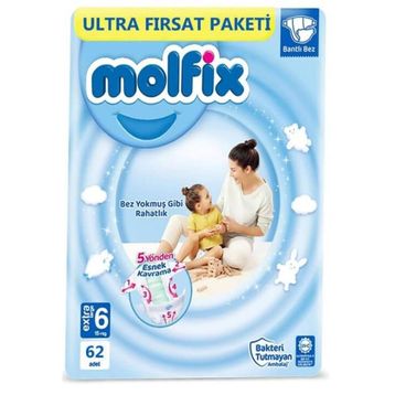 Molfix No:6 XLarge 62 Adet Bebek Bezi