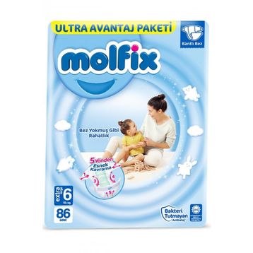 Molfix No:6 XLarge 86 Adet Bebek Bezi