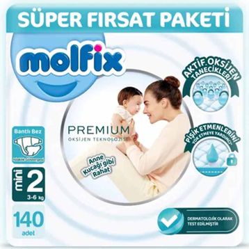 Molfix Premium No:2 Mini 140 Adet Bebek Bezi