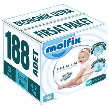 Molfix Premium No:3 Midi 188 Adet Bebek Bezi