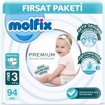 Molfix Premium No:3 Midi 94 Adet Bebek Bezi