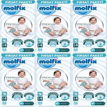 Molfix Premium No:4 Maxi 324 Adet Bebek Bezi