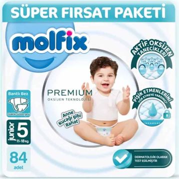Molfix Premium No:5 Junior 84 Adet Bebek Bezi