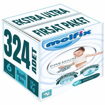 Molfix Premium No:6 XLarge 324 Adet Bebek Bezi