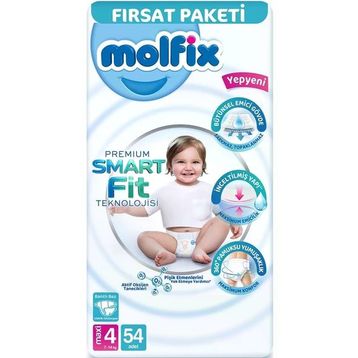 Molfix Premium Smart Fit No:4 Maxi 54 Adet Bebek Bezi