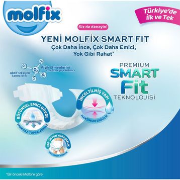 Molfix Premium Smart Fit No:5 Junior 66 Adet Bebek Bezi