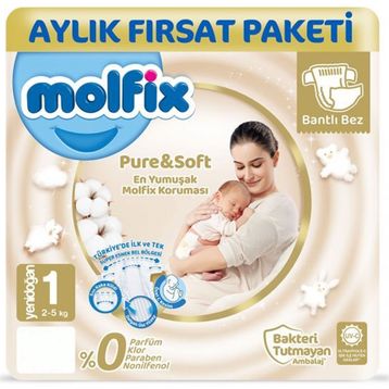 Molfix Pure Soft No:1 Bebek Bezi