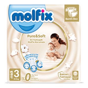 Molfix Pure&Soft No:3 Midi 34 Adet Bebek Bezi