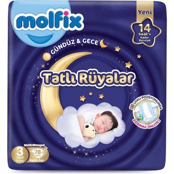Molfix Tatlı Rüyalar No:4 Maxi 76 Adet Bebek Bezi