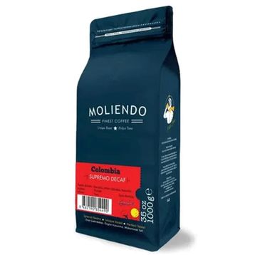 Moliendo 1 kg Colombia Supremo Decaf Kafeinsiz Çekirdek Yöresel Kahve