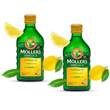 Möller's Omega-3 Limon Aromalı 2x250 ml Balık Yağı