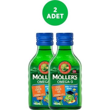 Möller's Omega-3 Tutti-Frutti Aromalı 2x150 ml Balık Yağı