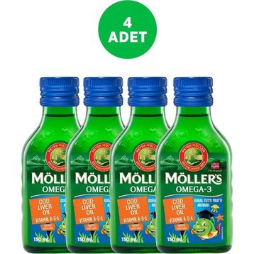 Möller's Omega-3 Tutti-Frutti Aromalı 4x150 ml Balık Yağı