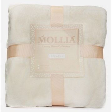 Mollia Soft Touch Ultra Krem Çift Kişilik Battaniye