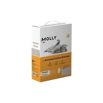 Molly Aktif Karbon Granüllü Topaklanan Bentonit 10 lt Kedi Kumu