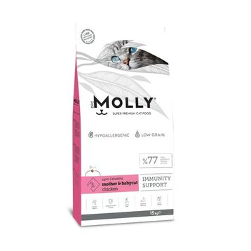 Molly Hipoalerjenik 15 kg Düşük Tahıllı Tavuklu Yavru Kedi Maması