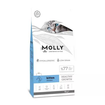 Molly Hipoalerjenik 15 kg Düşük Tahıllı Tavuklu Yavru Kedi Maması