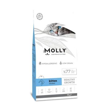 Molly Hipoalerjenik 15 kg Düşük Tahıllı Tavuklu Yavru Kedi Maması