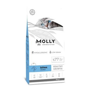 Molly Hipoalerjenik 15 kg Düşük Tahıllı Tavuklu Yavru Kedi Maması