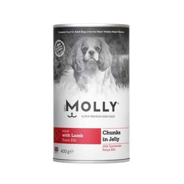 Molly Jöle İçinde Parça Kuzu Etli 400 gr Yetişkin Köpek Konservesi