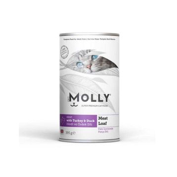 Molly Parça Hindi ve Ördek Etli Ezme 395 gr Yetişkin Kedi Konservesi