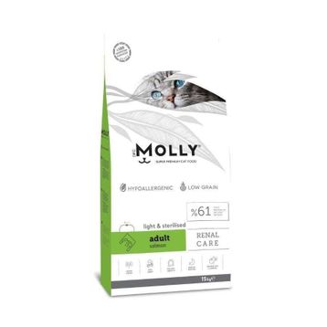 Molly Renal Care Hipoalerjenik Somonlu Düşük Tahıllı 15 kg Kısırlaştırılmış Kedi Maması