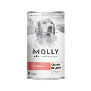 Molly Sos İçinde Parça Somonlu 400 gr Yetişkin Köpek Konservesi